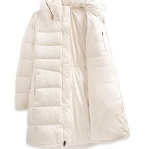 THE NORTH FACE Women's Metropolis Insulated Parka 550 Fill Gardenia White, Large